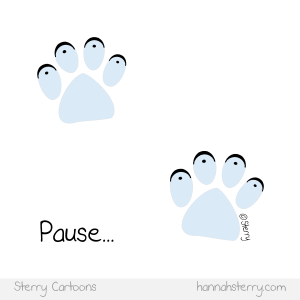 Pause Paws - Music Cartoon by Hannah Sterry