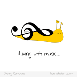 The Snail Clef - Living with music... Cartoon by Hannah Sterry.