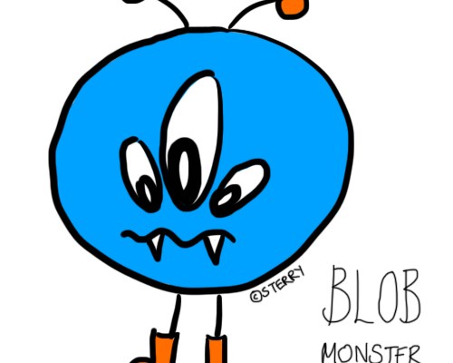 Blob Monster Doodle by Hannah Sterry