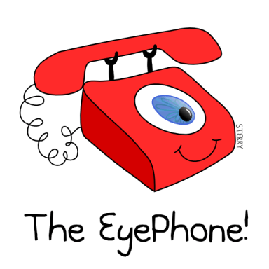 The Eye Phone iphone by Hannah Sterry Cartoons.