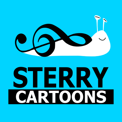 New Sterry Cartoons Snail Logo Design by Hannah Sterry.