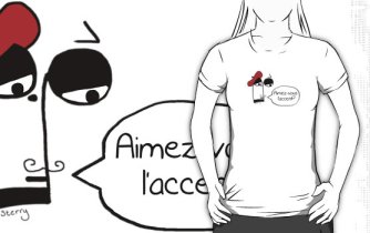 "Aimez-vous l'accent?" French Music Tee by Sterry Cartoons. Funny jokes, gifts and shirts for music teachers and students. "Aimez-vous l'accent?" French Music Tee by Sterry Cartoons. Funny jokes, gifts and shirts for music teachers and students.